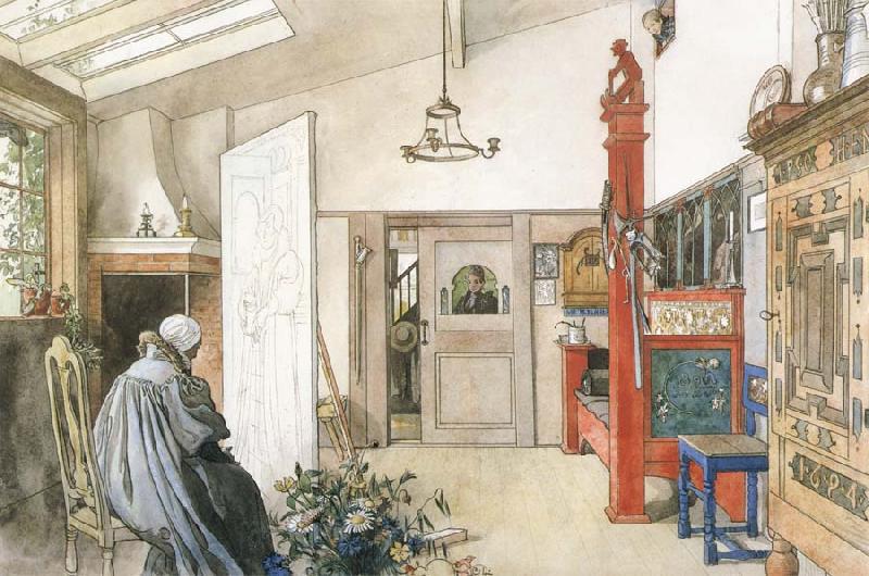 Carl Larsson The Other Half of the Studio Norge oil painting art